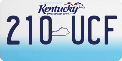 KY license plate 210UCF