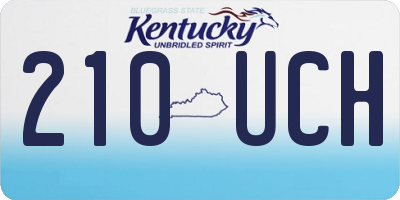 KY license plate 210UCH