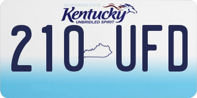 KY license plate 210UFD