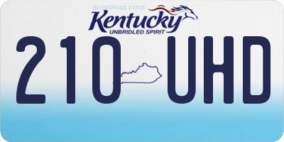 KY license plate 210UHD