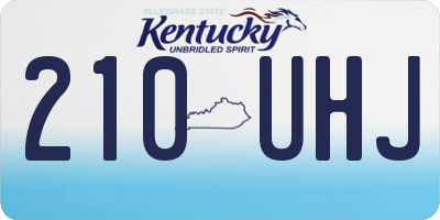 KY license plate 210UHJ