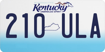 KY license plate 210ULA