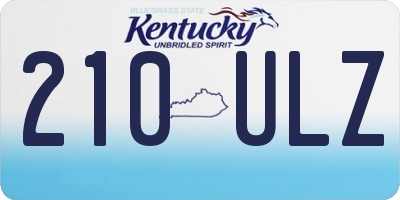 KY license plate 210ULZ