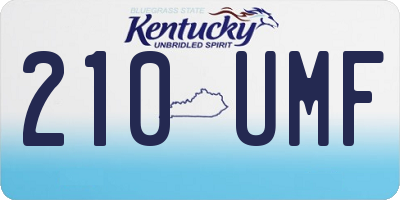 KY license plate 210UMF