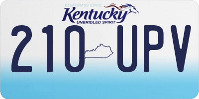KY license plate 210UPV