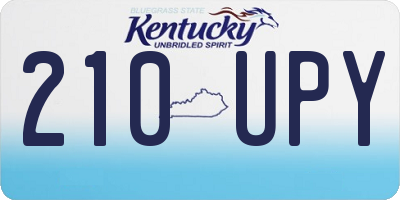 KY license plate 210UPY