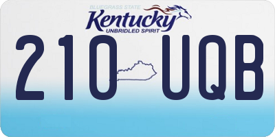 KY license plate 210UQB