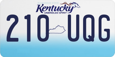 KY license plate 210UQG