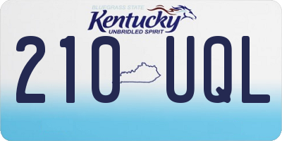 KY license plate 210UQL