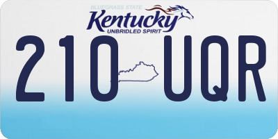 KY license plate 210UQR
