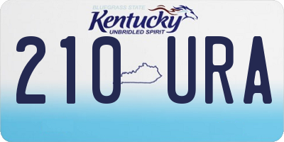 KY license plate 210URA