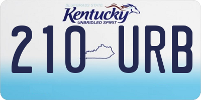 KY license plate 210URB