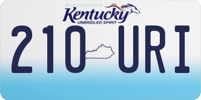 KY license plate 210URI
