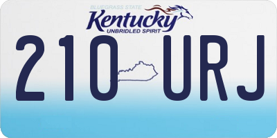 KY license plate 210URJ