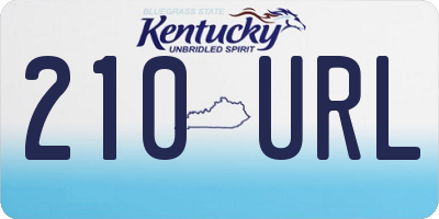KY license plate 210URL