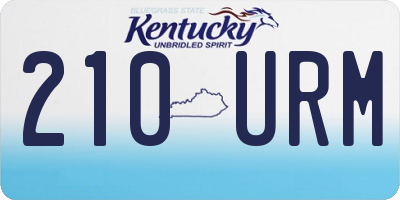 KY license plate 210URM