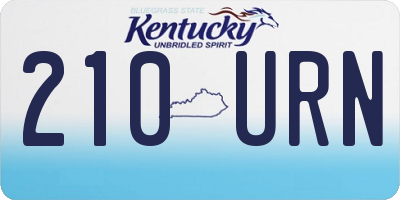 KY license plate 210URN