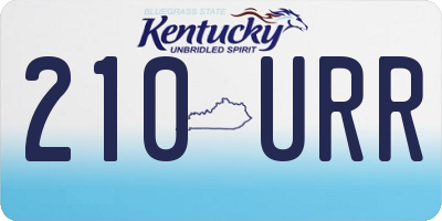 KY license plate 210URR