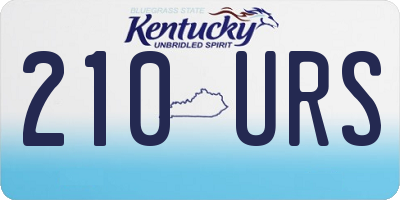 KY license plate 210URS