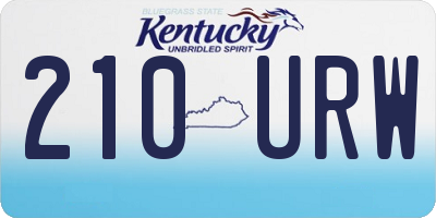 KY license plate 210URW