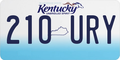 KY license plate 210URY