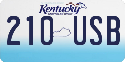 KY license plate 210USB