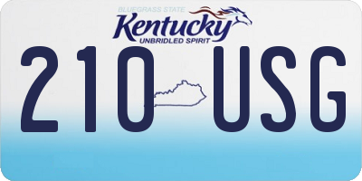 KY license plate 210USG