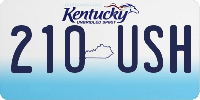 KY license plate 210USH