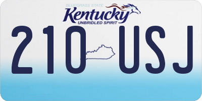KY license plate 210USJ