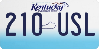 KY license plate 210USL