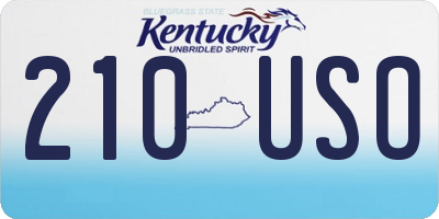 KY license plate 210USO