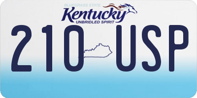 KY license plate 210USP