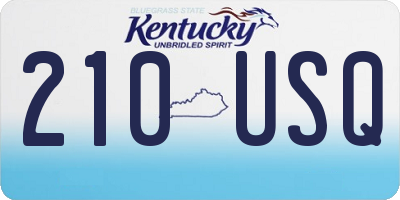 KY license plate 210USQ