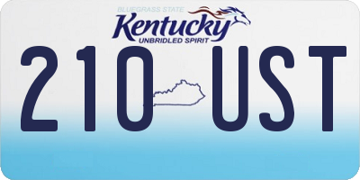 KY license plate 210UST