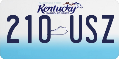 KY license plate 210USZ