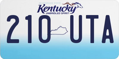 KY license plate 210UTA