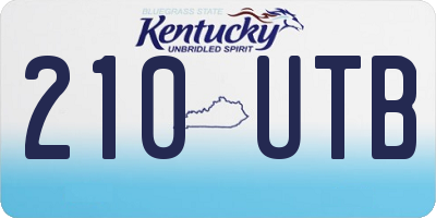KY license plate 210UTB