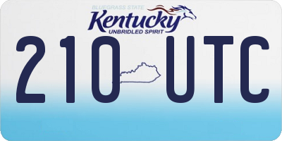 KY license plate 210UTC