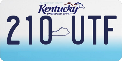 KY license plate 210UTF