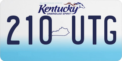 KY license plate 210UTG