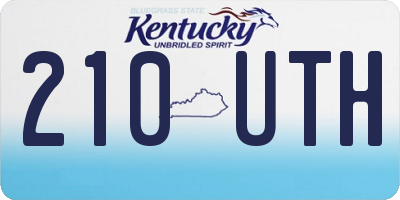 KY license plate 210UTH
