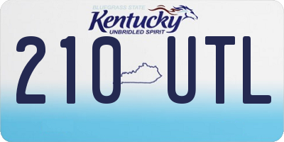 KY license plate 210UTL