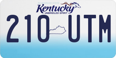 KY license plate 210UTM