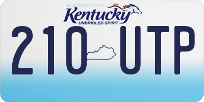 KY license plate 210UTP