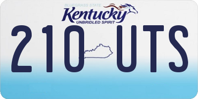 KY license plate 210UTS