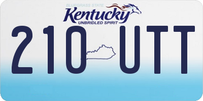 KY license plate 210UTT