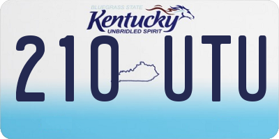 KY license plate 210UTU