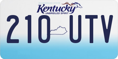 KY license plate 210UTV