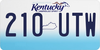 KY license plate 210UTW