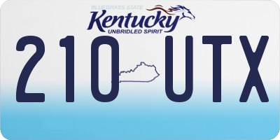 KY license plate 210UTX